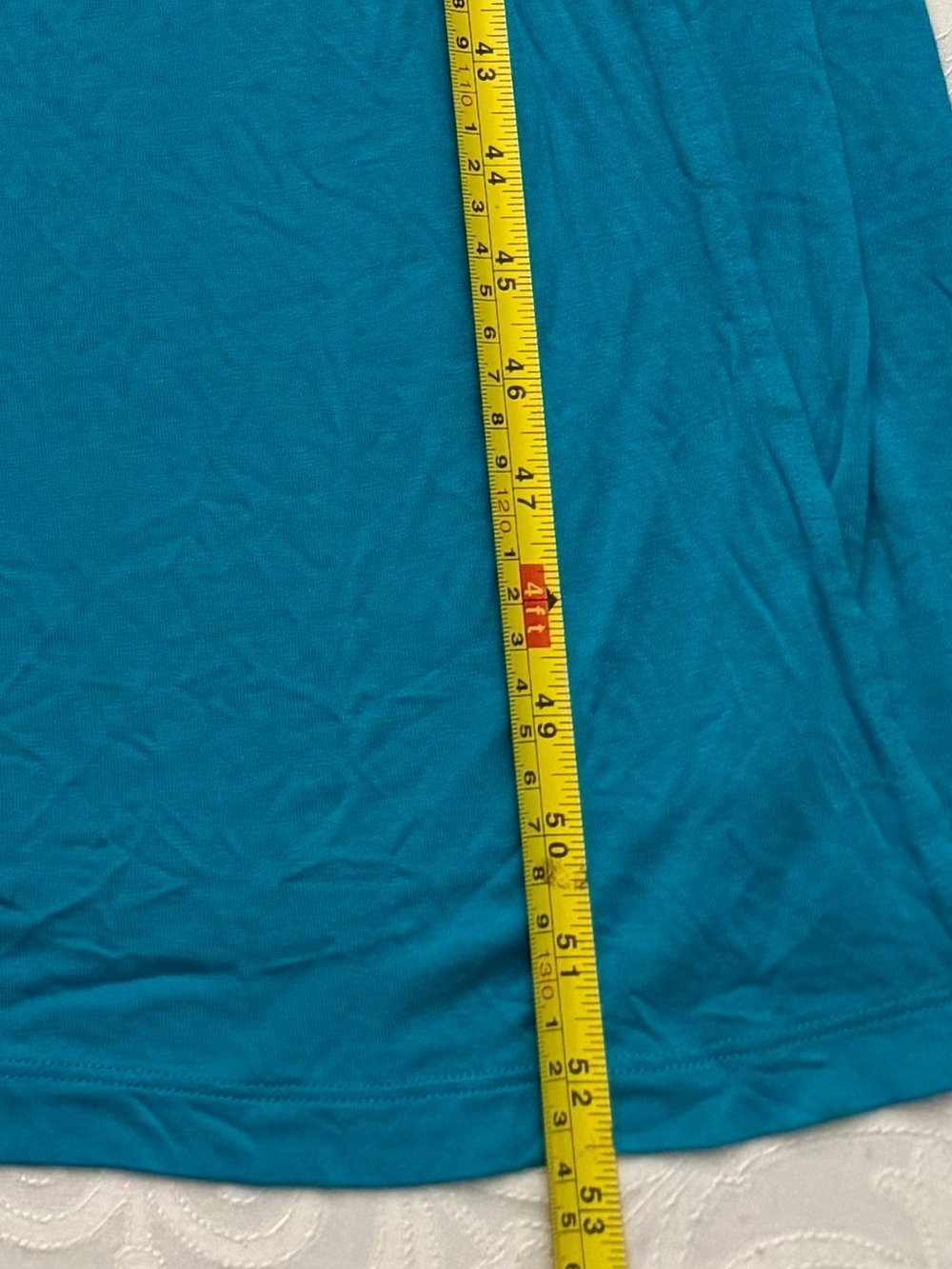 Joe Fresh Teal Drawstring Waist Maxi Dress Slit Leg Woman Lady XL - Picture 9 of 13